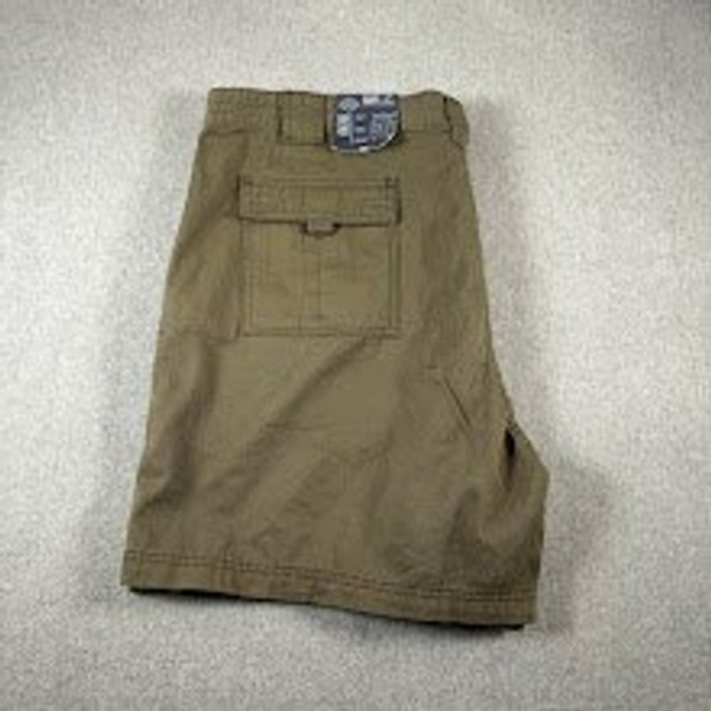 St. John's Bay Hiking Short Mens 44 Green Mountain Solid Cargo Stretch NWT